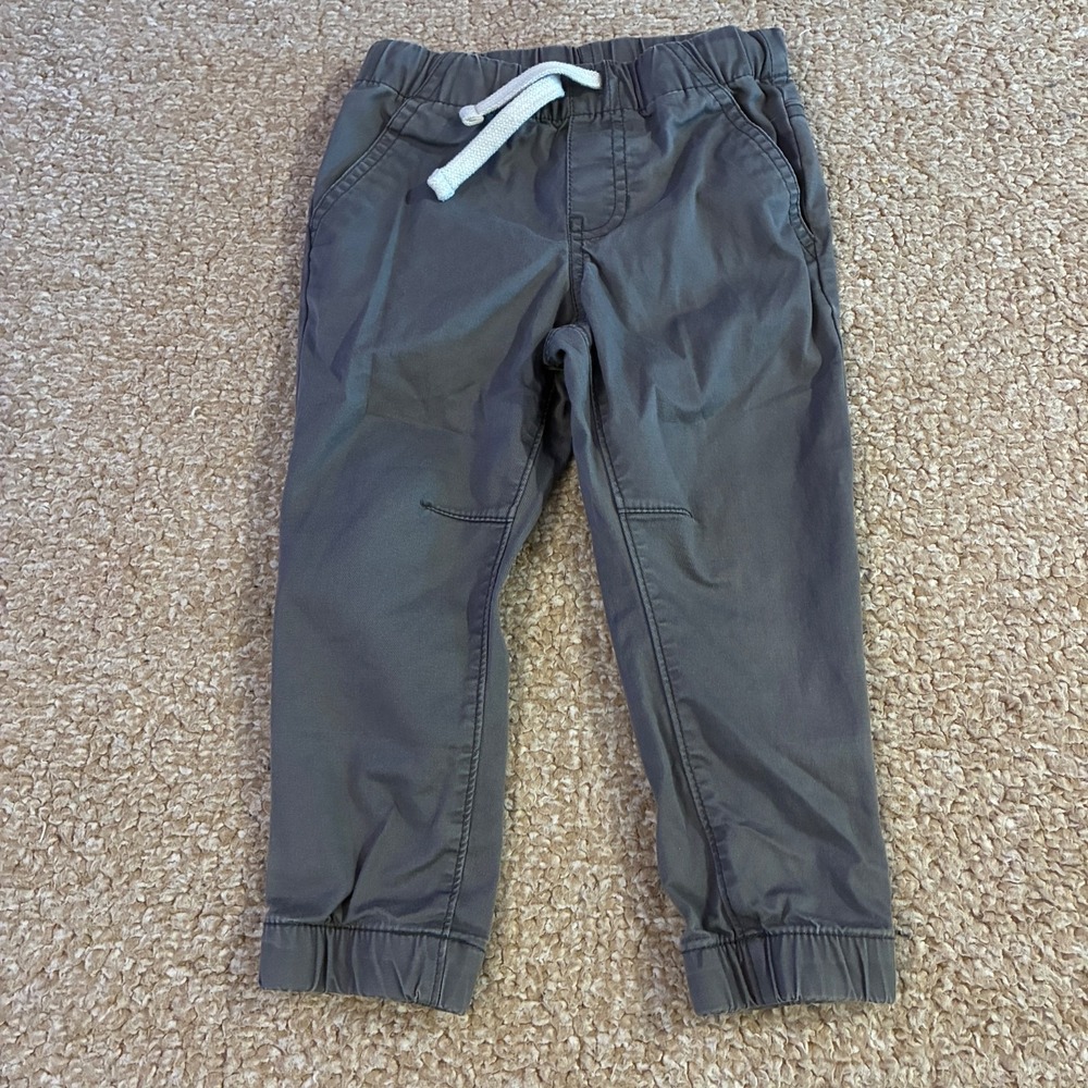 Cat & Jack Gray Jogger Pants Boys 2T Pull On Drawstring